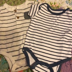Set of two striped onesies.
